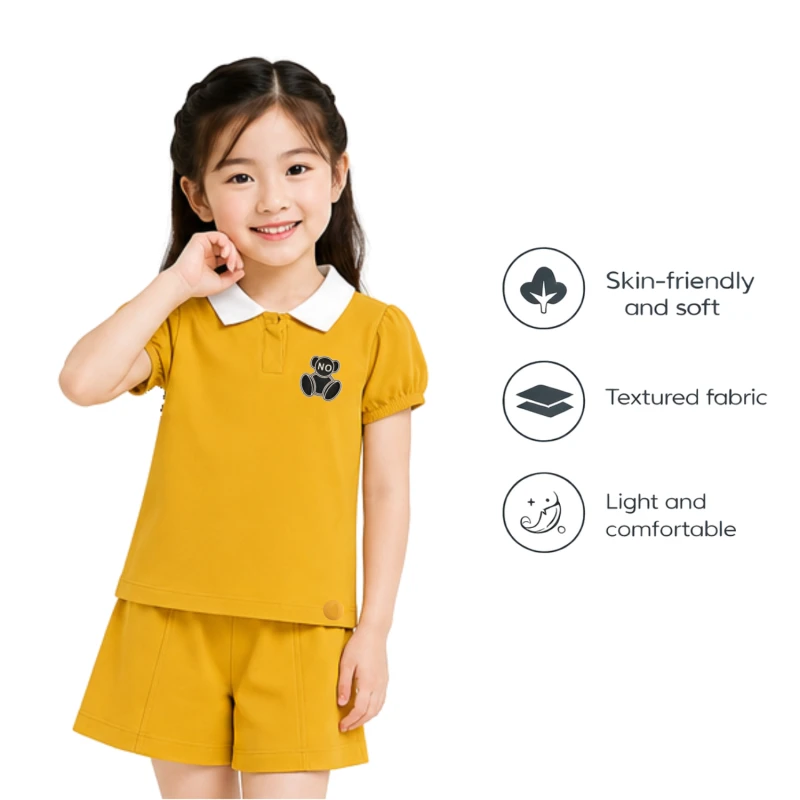Setelan Anak Perempuan Yellow No Bear 3004