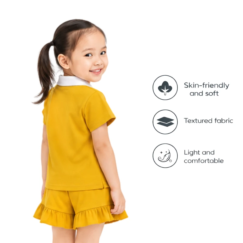 Setelan Anak Perempuan Yellow Motif Love Need