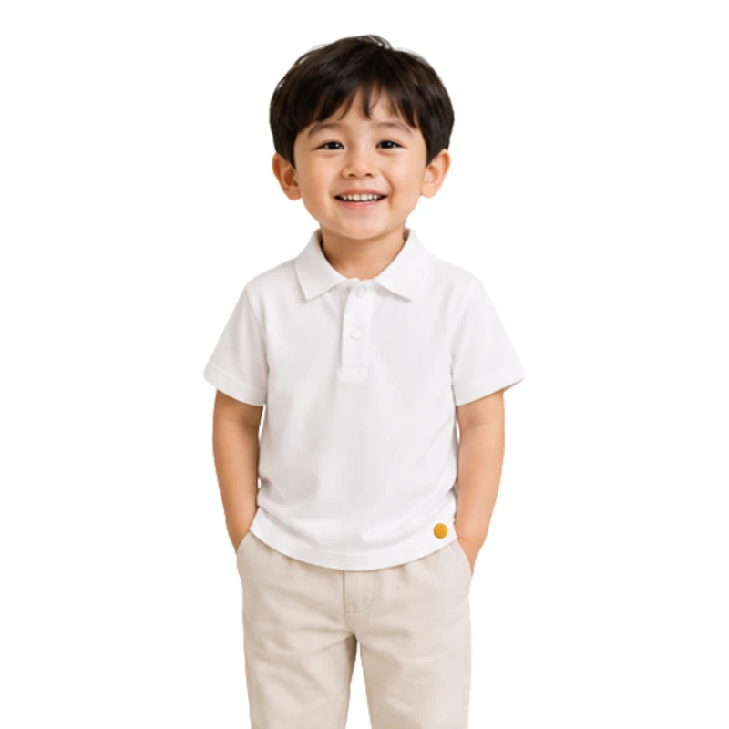 Polo Kids White Casual Look 3002