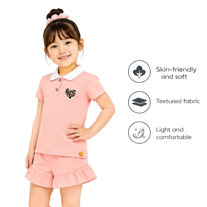 Setelan Anak Perempuan Peach Angle 3005