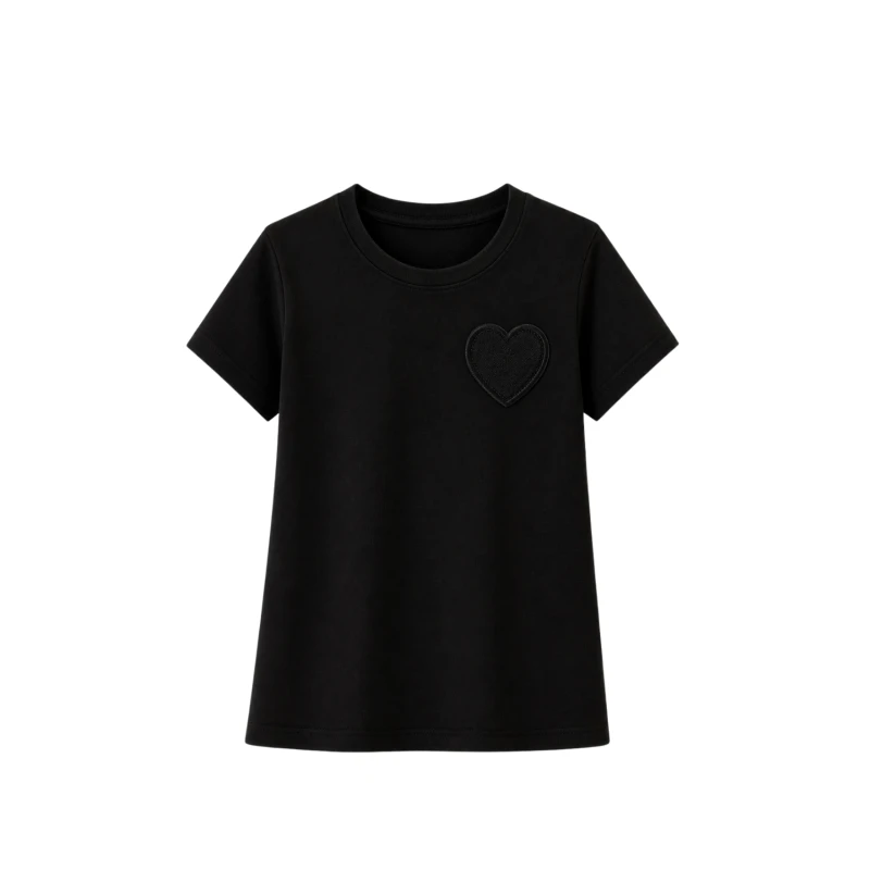 Short Sleeve Wanita Old Navy Basic Tee Hitam