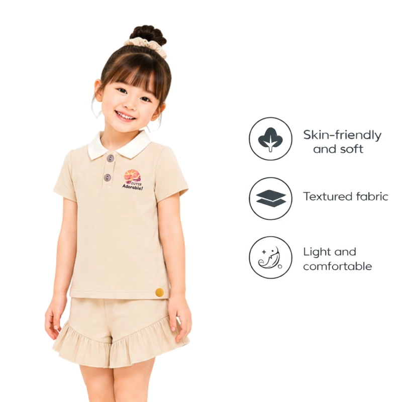Setelan Anak Perempuan Cream Cutie 3005