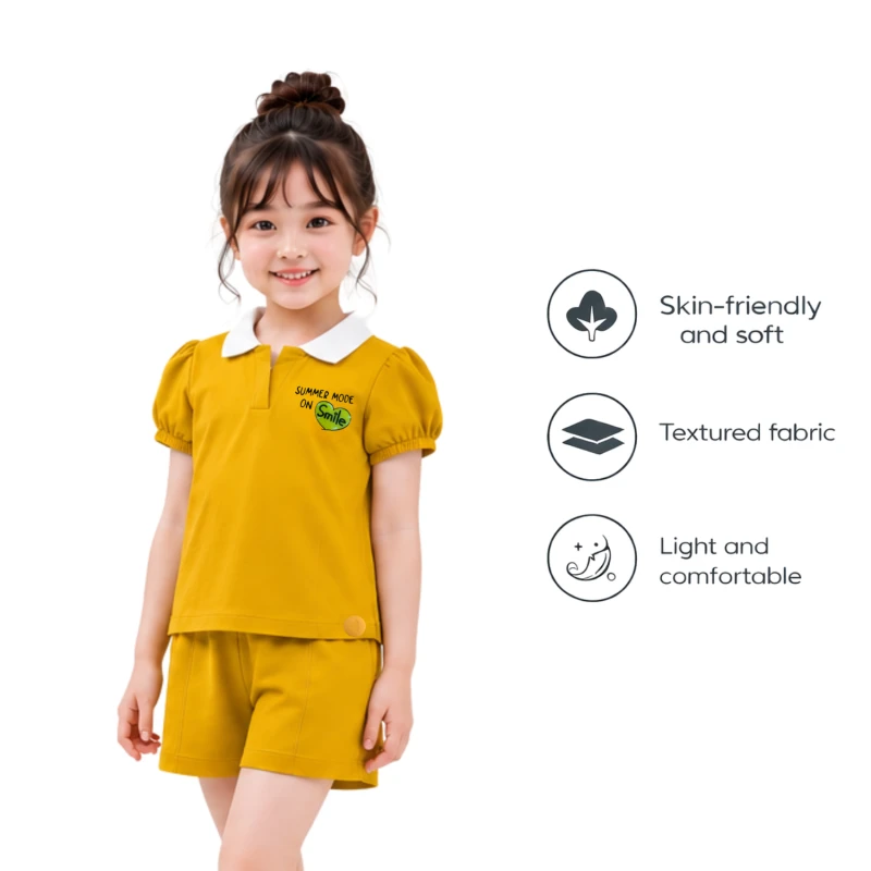 Setelan Anak Perempuan Yellow Summer Mode 3004
