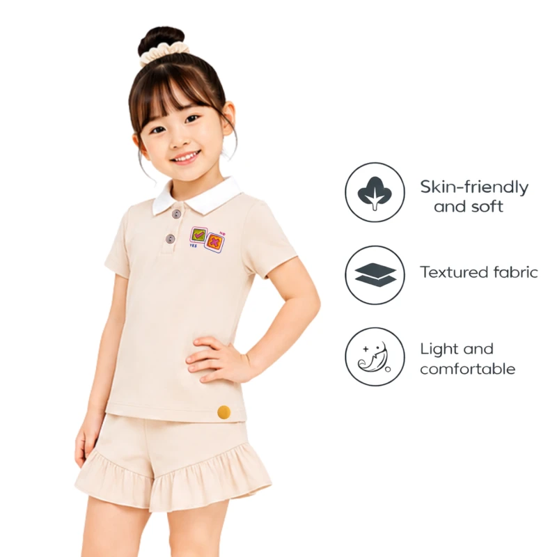 Setelan Anak Perempuan Cream 3005