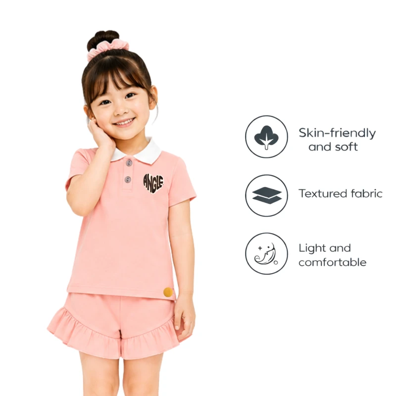 Setelan Anak Perempuan Peach Angle 3005