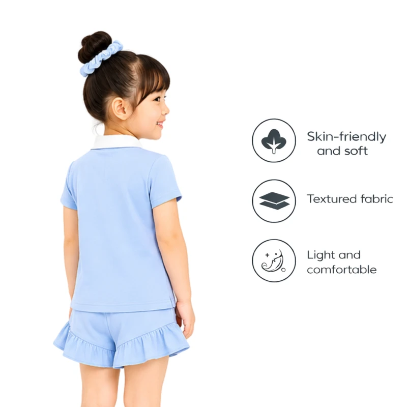 Setelan Anak Perempuan Biru Muda Cutie 3005