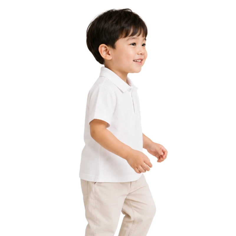 Polo Kids White Casual Look 3002