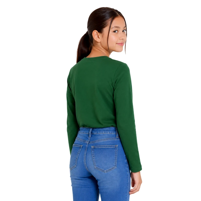 Long Sleeve Wanita Old Navy Basic Tee Green