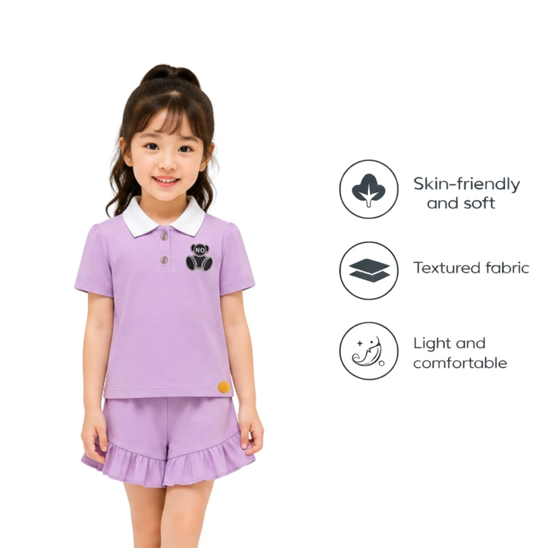 Setelan Anak Perempuan Lilac No 3005