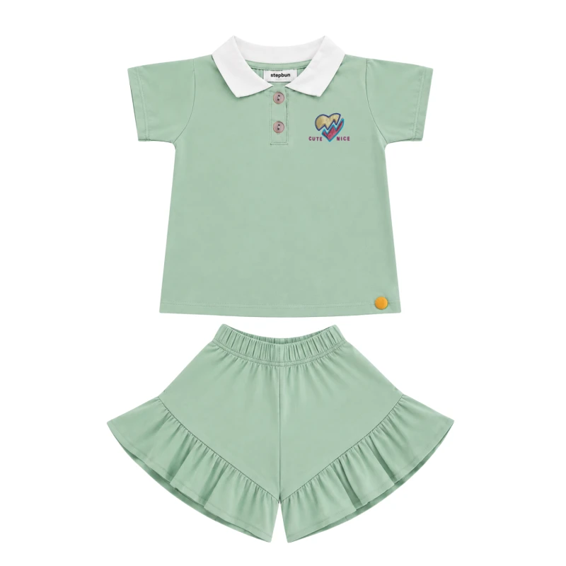 Setelan Anak Perempuan Sage Cute Nice 3005