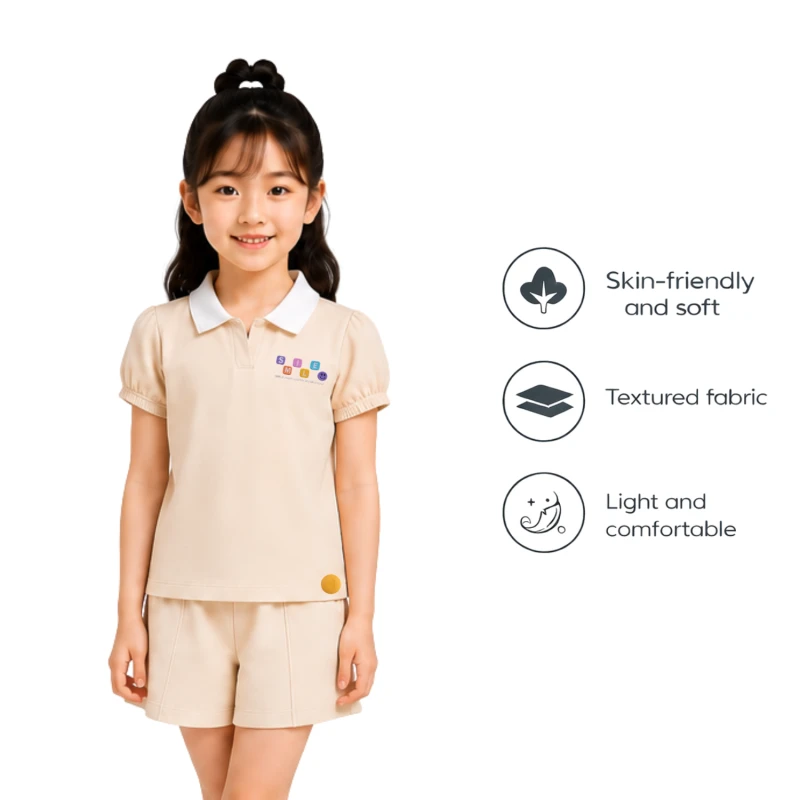 Setelan Anak Perempuan Cream Happy Everyday 3004