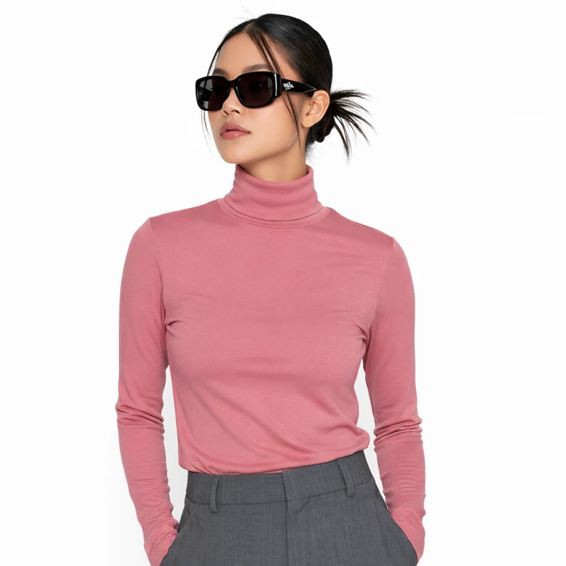 Mockneck Polos Pink