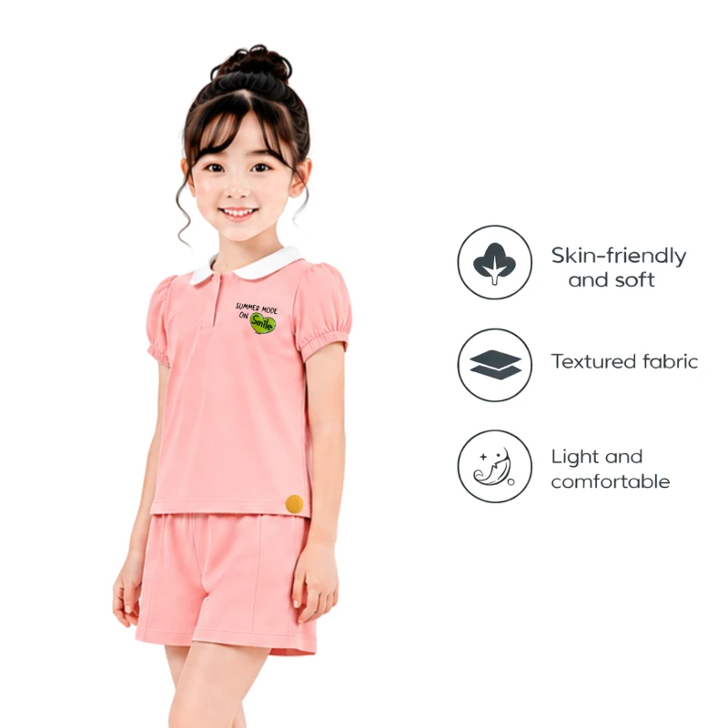 Setelan Anak Perempuan Peach Summer Mode 3004