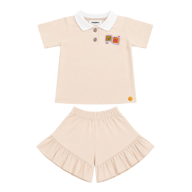 Setelan Anak Perempuan Cream 3005