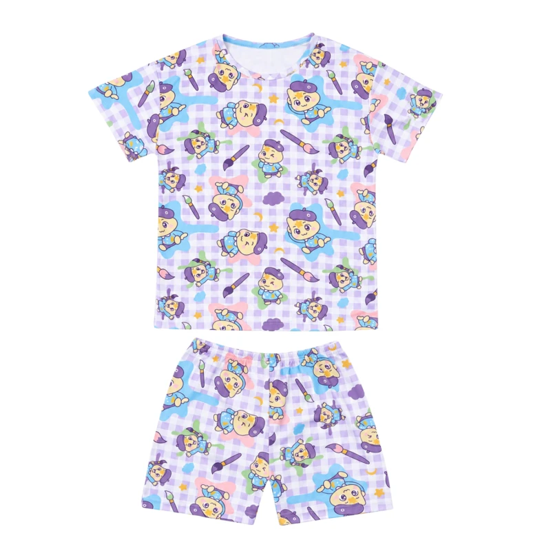 Setelan Piyama Homewear Big Size Motif Starlumi Purple Premium