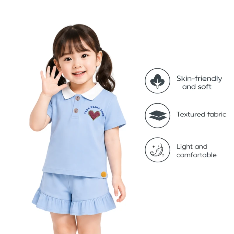 Setelan Anak Perempuan Biru Muda Your Dreams 3005