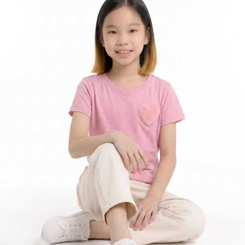 Short Sleeve Wanita Old Navy Basic Tee Pink