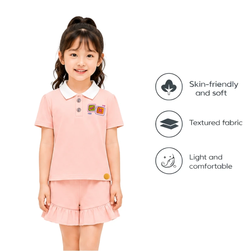 Setelan Anak Perempuan Peach 3005