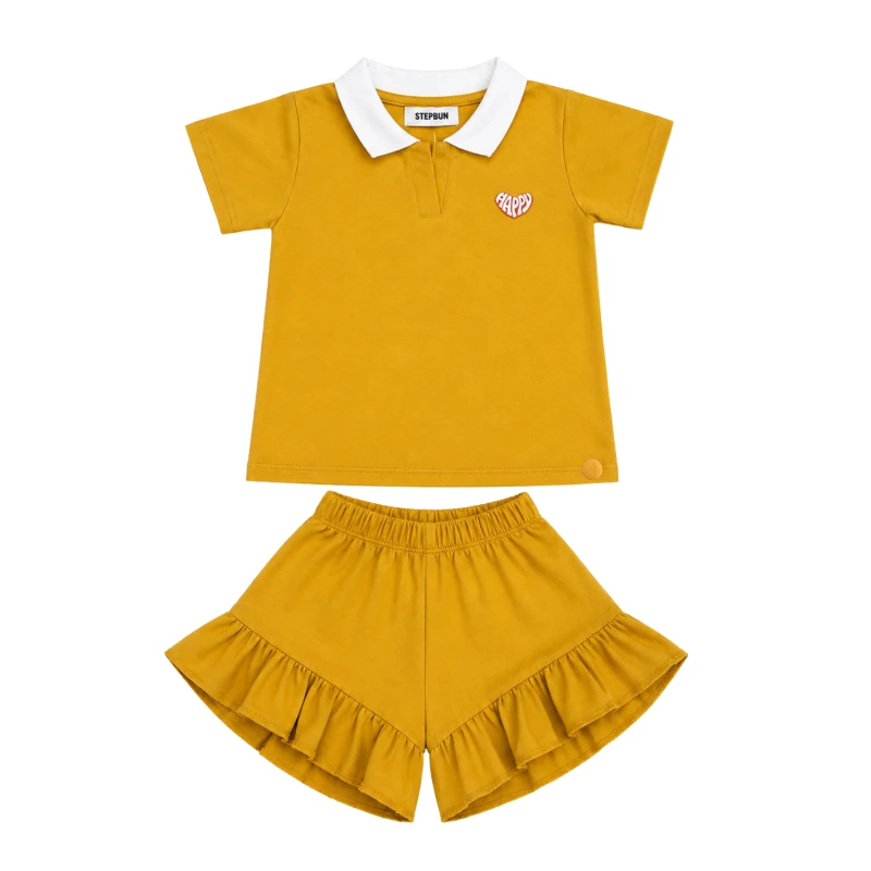 Setelan Anak Perempuan Yellow Motif Happy