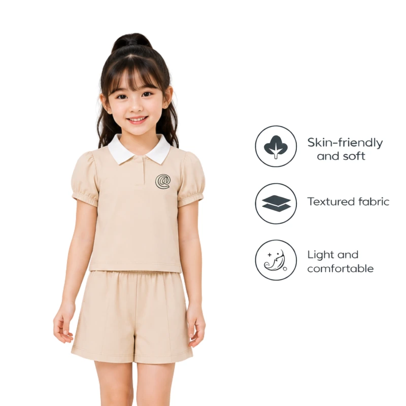 Setelan Anak Perempuan Cream @ 3004