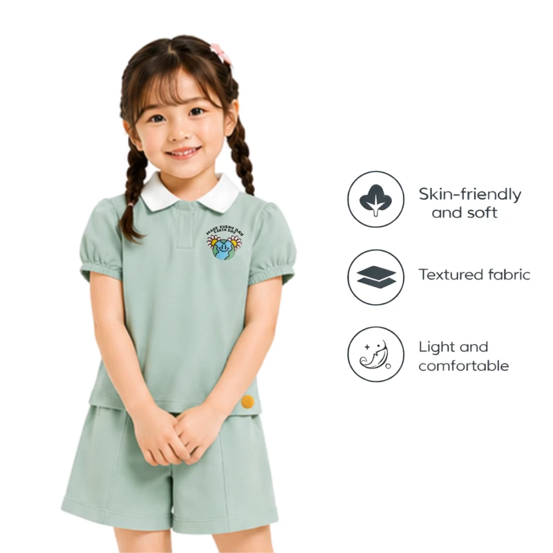 Setelan Anak Perempuan Sage Earth Day 3004
