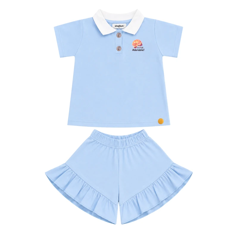 Setelan Anak Perempuan Biru Muda Cutie 3005