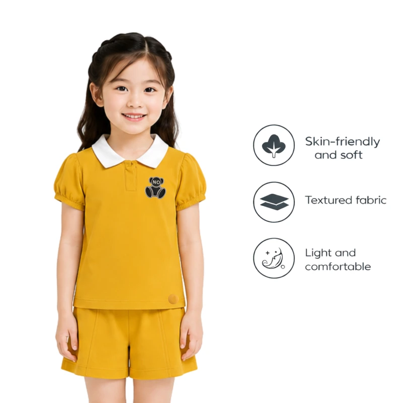 Setelan Anak Perempuan Yellow No Bear 3004
