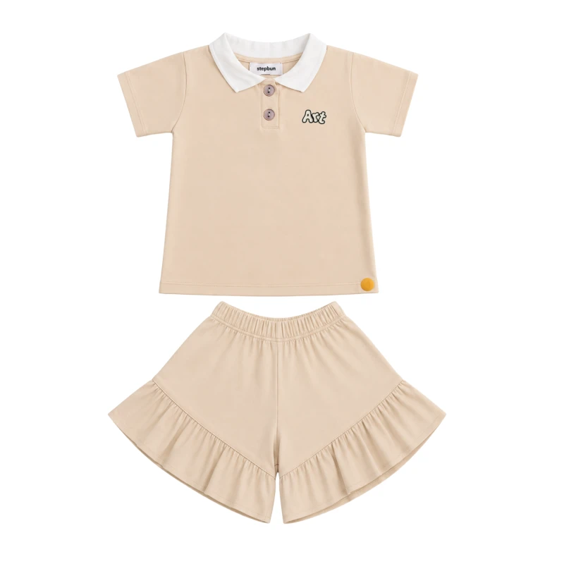 Setelan Anak Perempuan Cream Art 3005