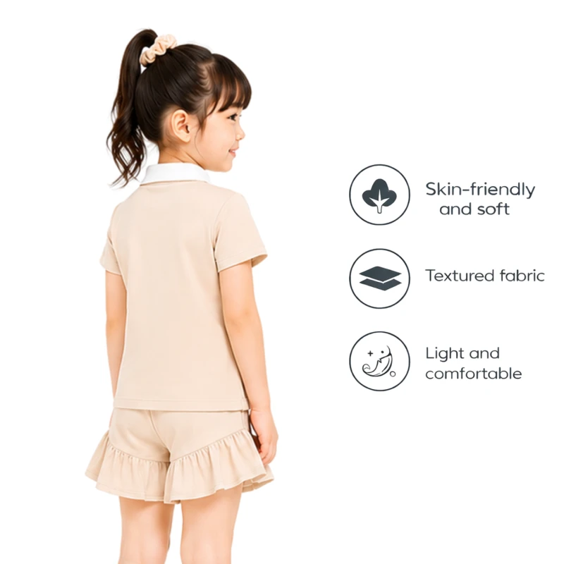 Setelan Anak Perempuan Cream Cute Nice 3005