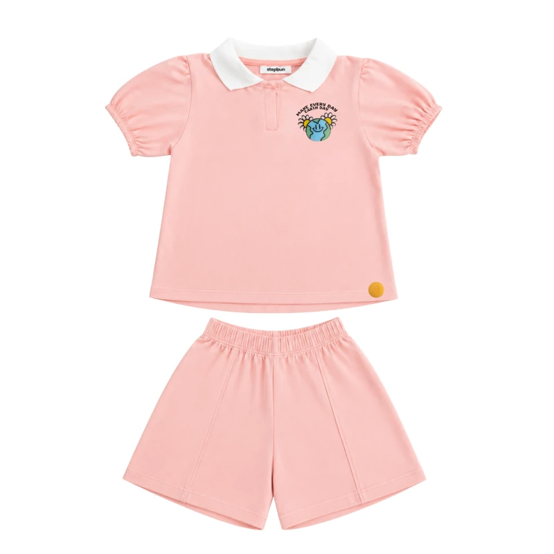 Setelan Anak Perempuan Peach Earth Day 3004