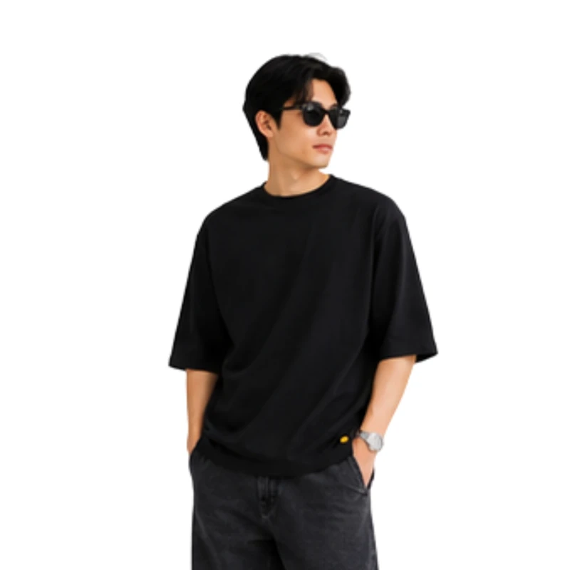 Oversized Basic T-Shirt Premium Black 9008