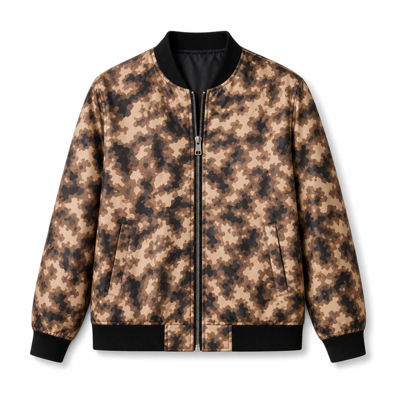 Bomber Wanita Casual Army Look Coklat