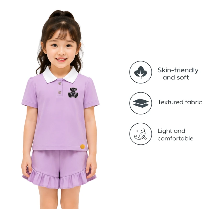 Setelan Anak Perempuan Lilac No 3005