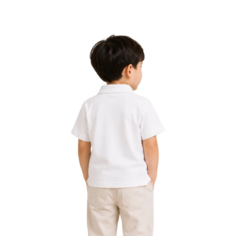 Polo Kids White Casual Look 3002