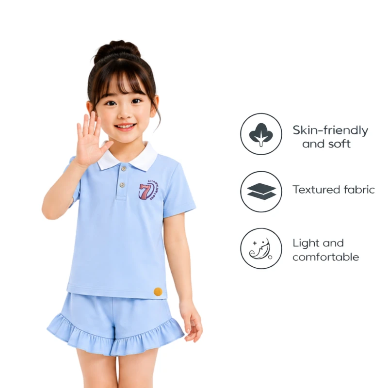 Setelan Anak Perempuan Biru Muda Complish You 3005