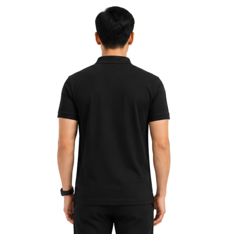 Polo Pria Shirt Black Casual 9002