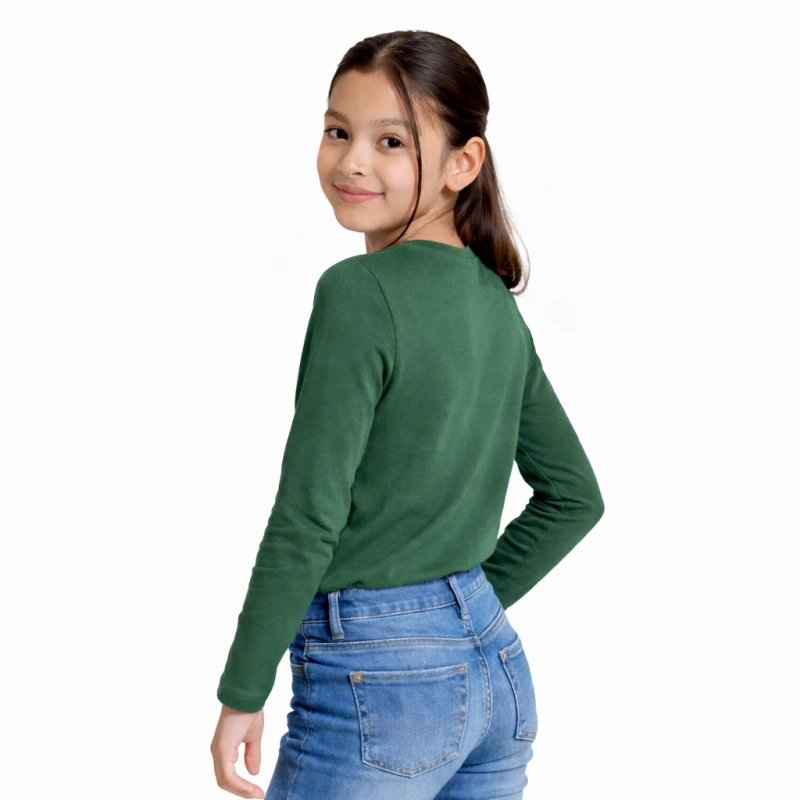 Long Sleeve Wanita Old Navy Basic Tee Green
