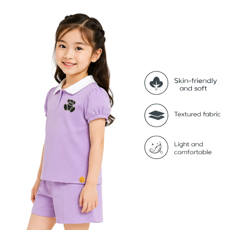 Setelan Anak Perempuan Lilac No Bear 3004