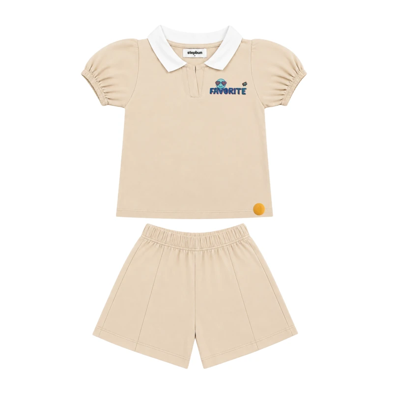 Setelan Anak Perempuan Cream Favorite 3004