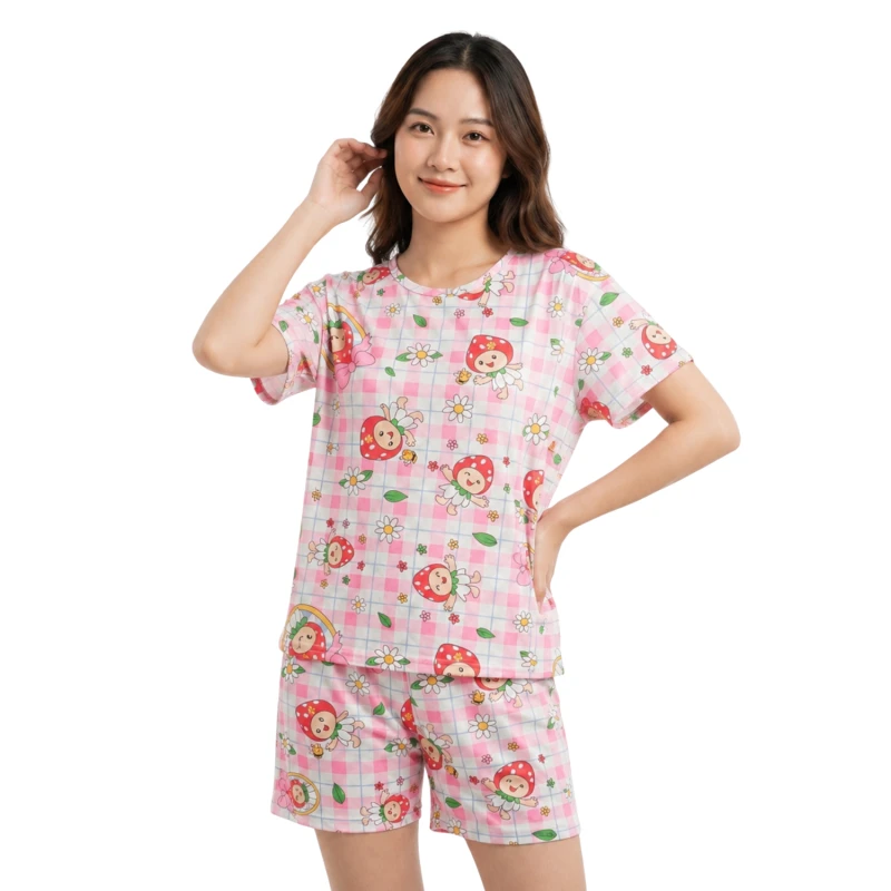 Setelan Piyama Homewear Big Size Motif Sobielala Pink Premium