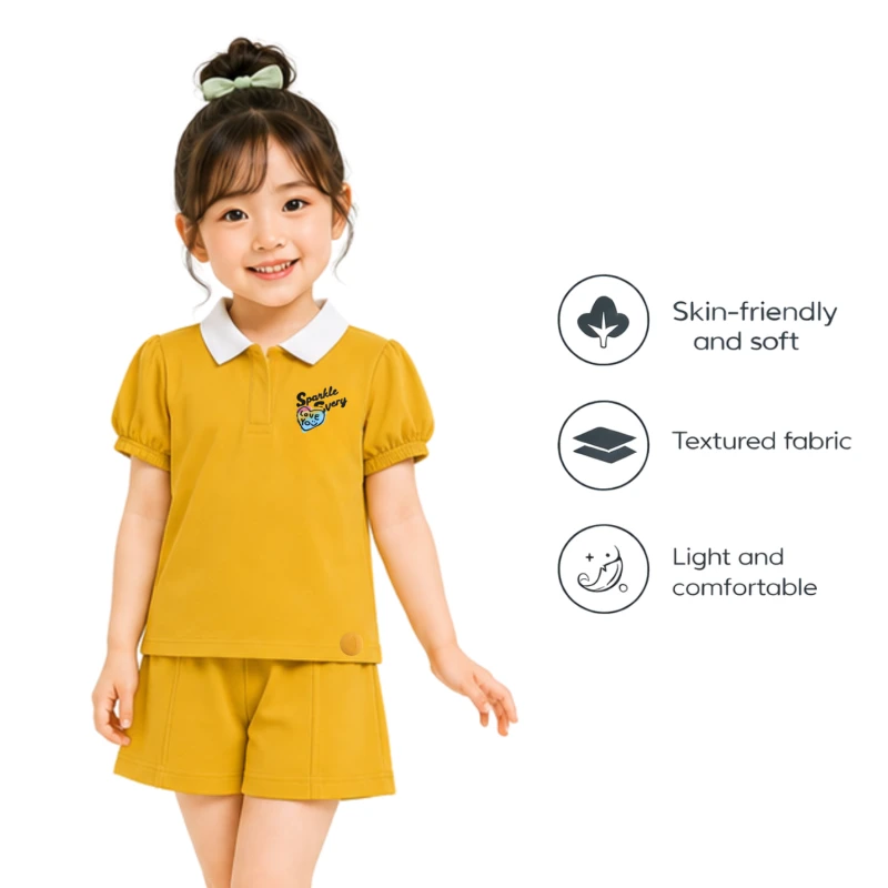 Setelan Anak Perempuan Yellow Sparkle 3004