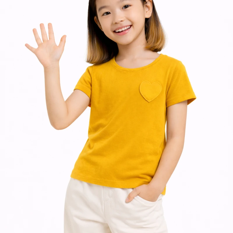 Short Sleeve Wanita Old Navy Basic Tee Yellow