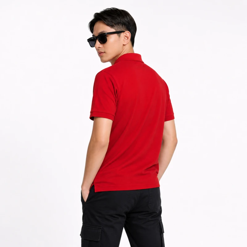Polo Shirt Merah Casual Look
