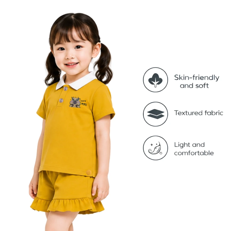 Setelan Anak Perempuan Yellow Capy Bara 3005