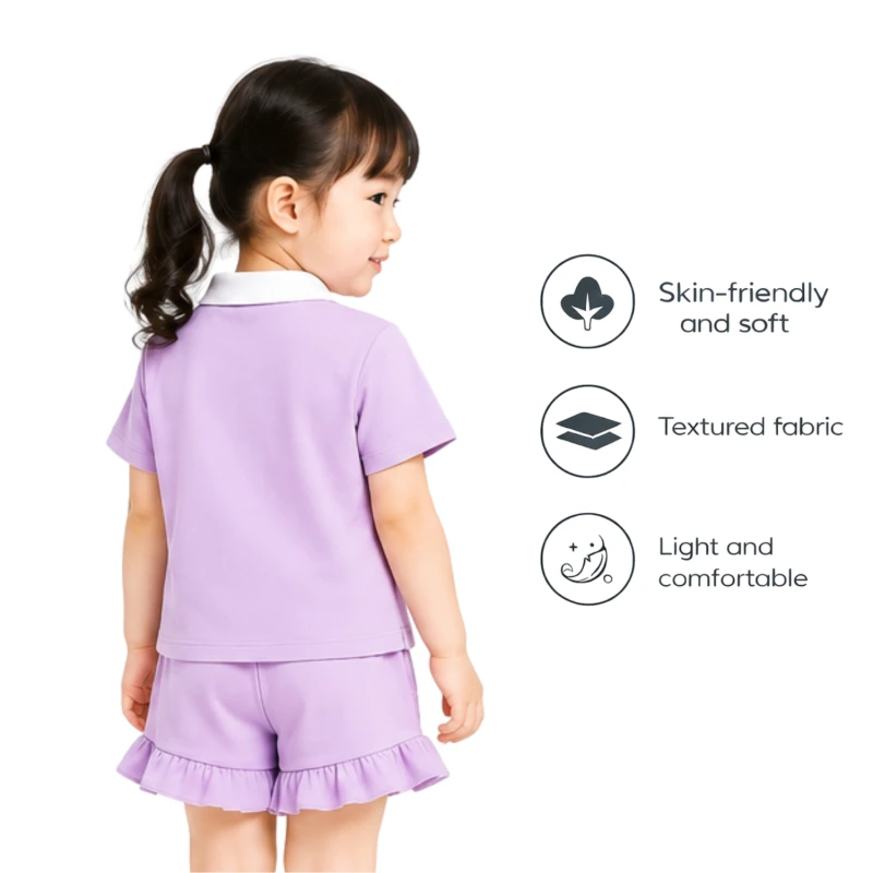 Setelan Anak Perempuan Lilac Capy Bara 3005