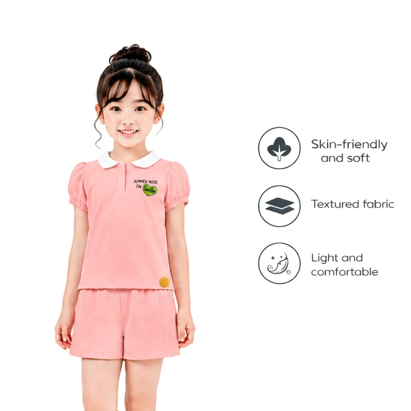 Setelan Anak Perempuan Peach Summer Mode 3004