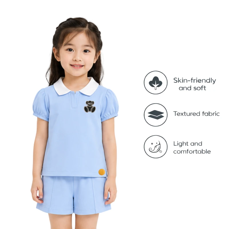 Setelan Anak Perempuan Biru No Bear 3004