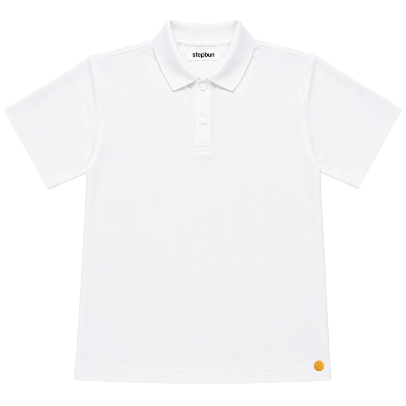 Polo Pria Shirt White Casual 9002