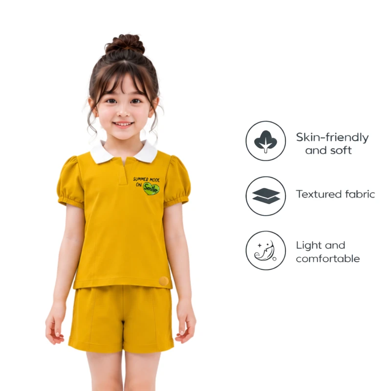Setelan Anak Perempuan Yellow Summer Mode 3004
