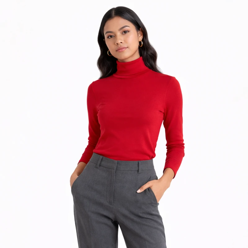 Mockneck Polos Merah Cabe